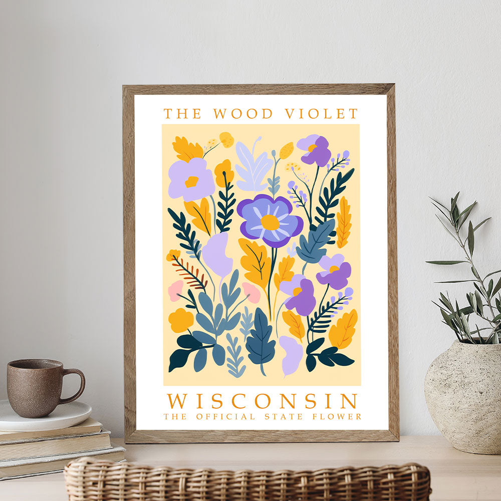 Wisconsin State Flower - Wood Violet | Paint by Numbers Kit