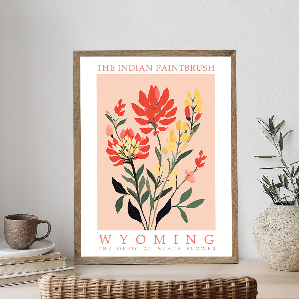 Wyoming State Flower - Indian Paintbrush | Paint by Numbers Kit