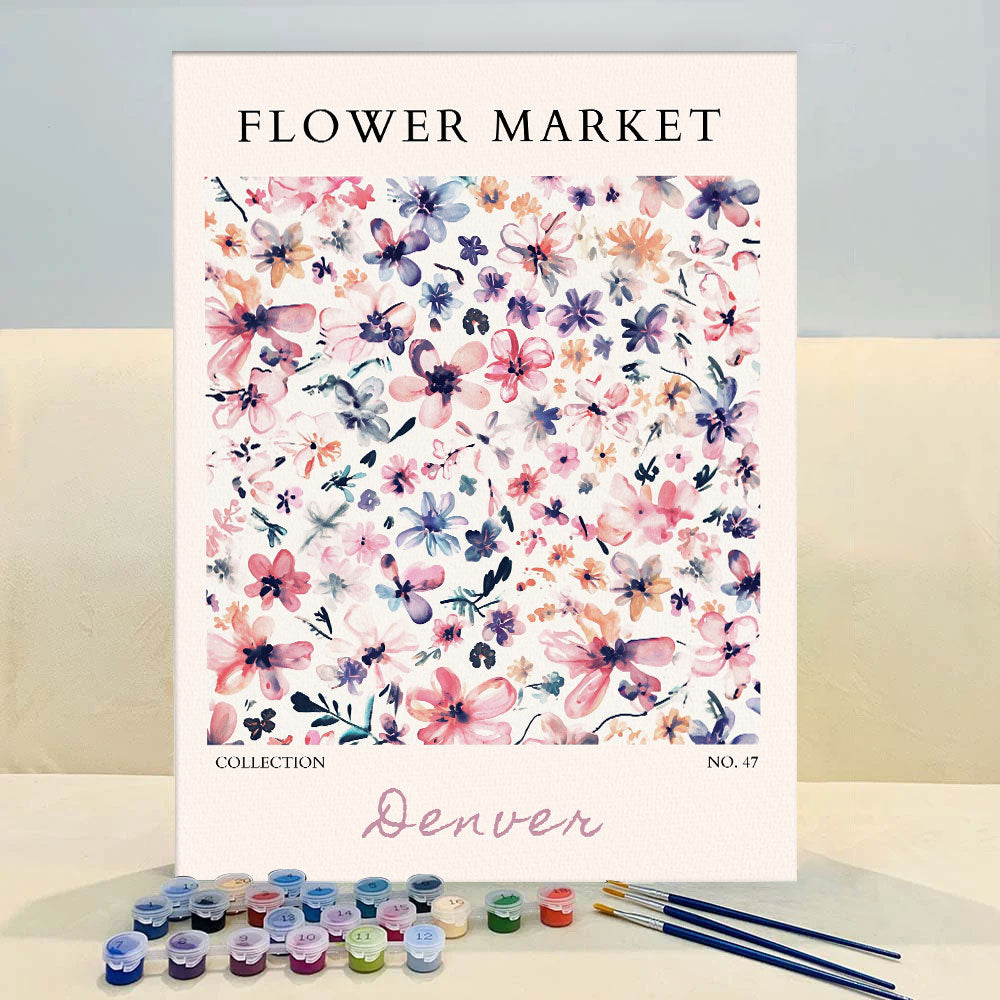 Denver Flower Market | Paint by Numbers Kit