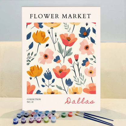 Dallas Flower Market | Paint by Numbers Kit