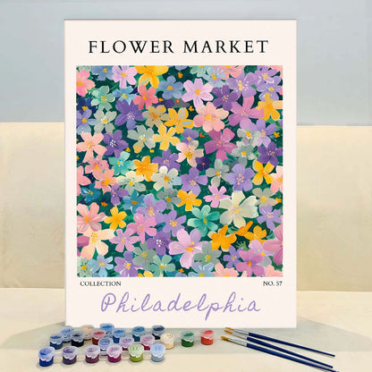 Philadelphia Flower Market | Paint by Numbers Kit