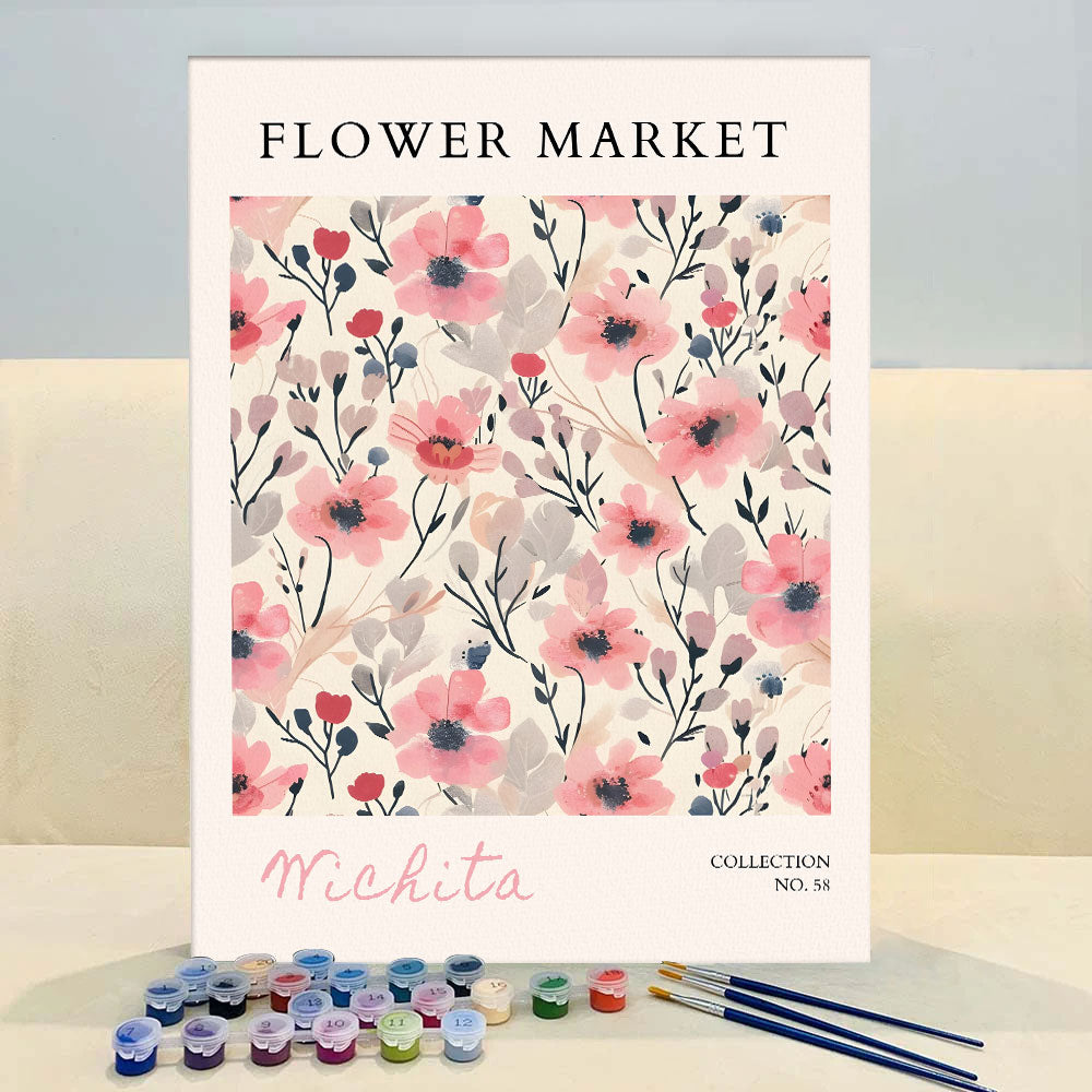 Wichita Flower Market | Paint by Numbers Kit