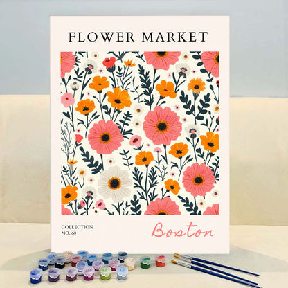 Boston Flower Market | Paint by Numbers Kit