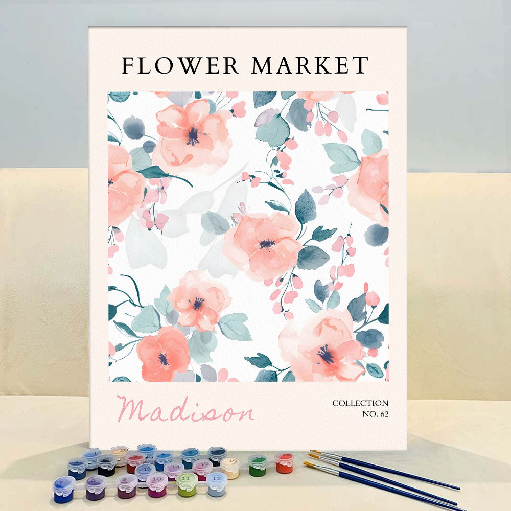 Madison Flower Market | Paint by Numbers Kit