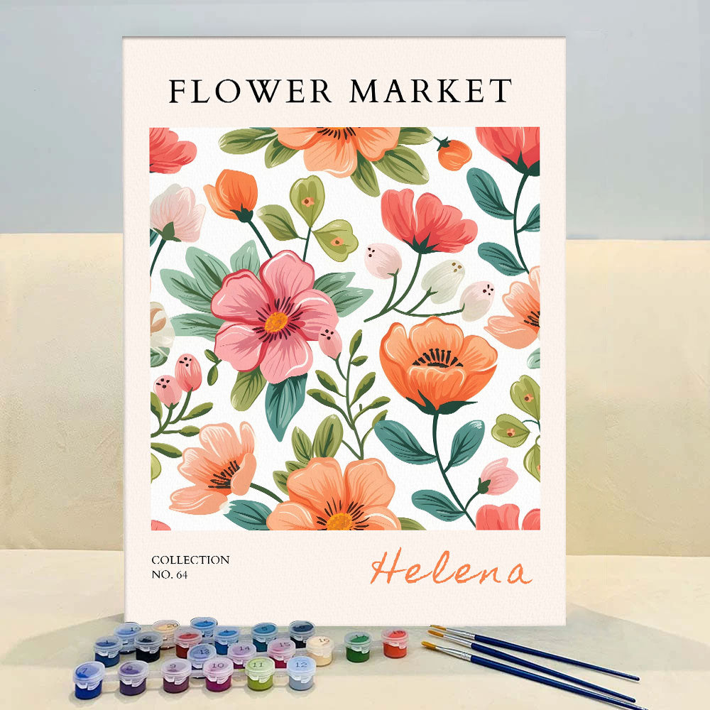 Helena Flower Market | Paint by Numbers Kit