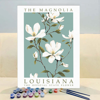 Louisiana State Flower - Magnolia | Paint by Numbers Kit