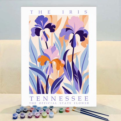 Tennessee State Flower - Iris | Paint by Numbers Kit