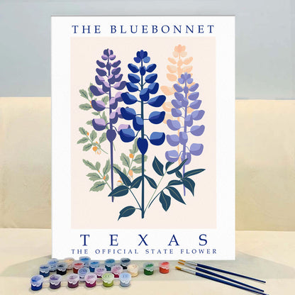 Texas State Flower - Bluebonnet | Paint by Numbers Kit