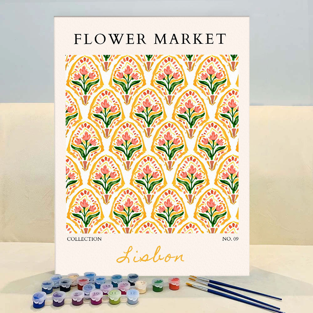 Lisbon Flower Market | Paint by Numbers Kit