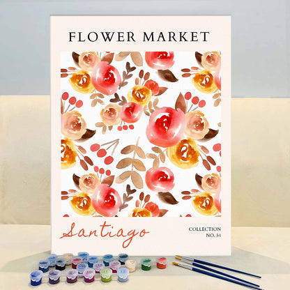 Santiago Flower Market | Paint by Numbers Kit