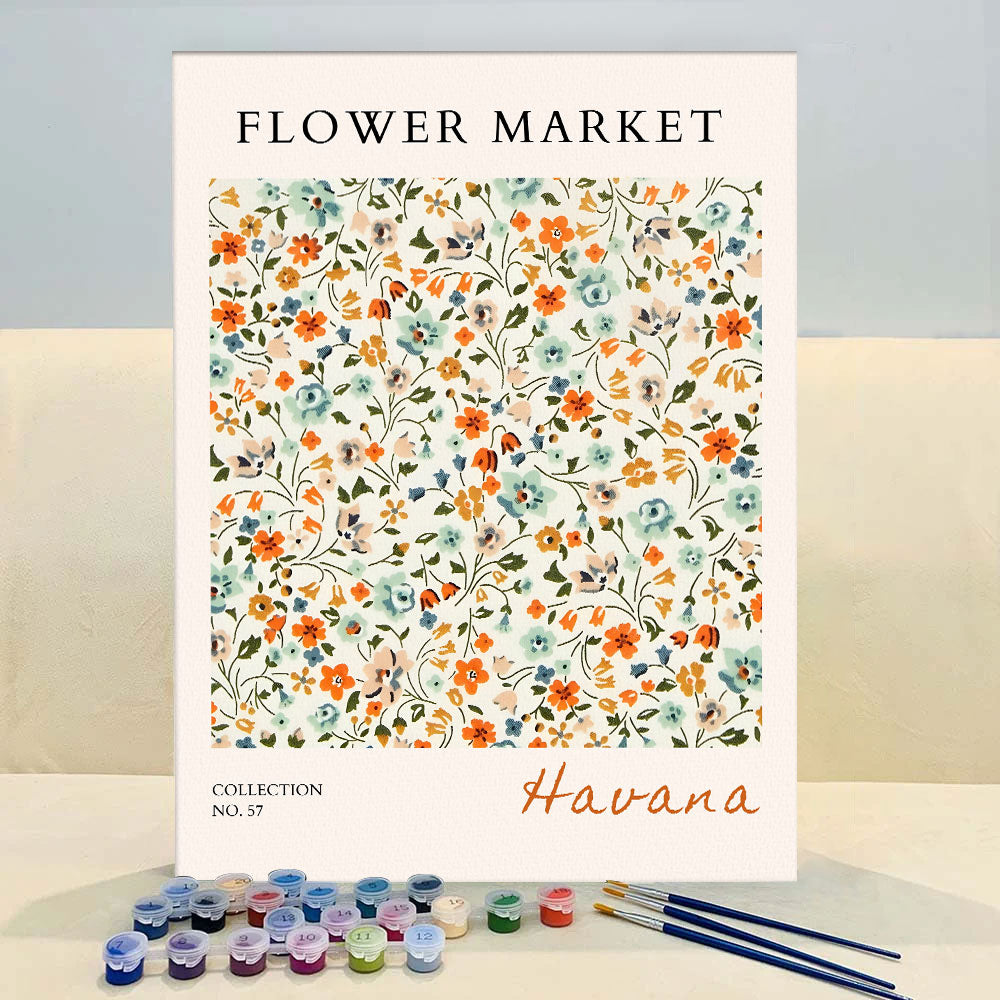 Havana Flower Market | Paint by Numbers Kit