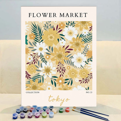 Tokyo Flower Market | Paint by Numbers Kit