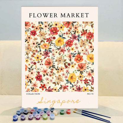 Singapore Flower Market | Paint by Numbers Kit