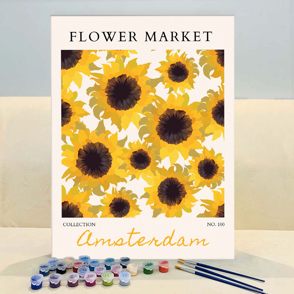 Amsterdam Flower Market | Paint by Numbers Kit