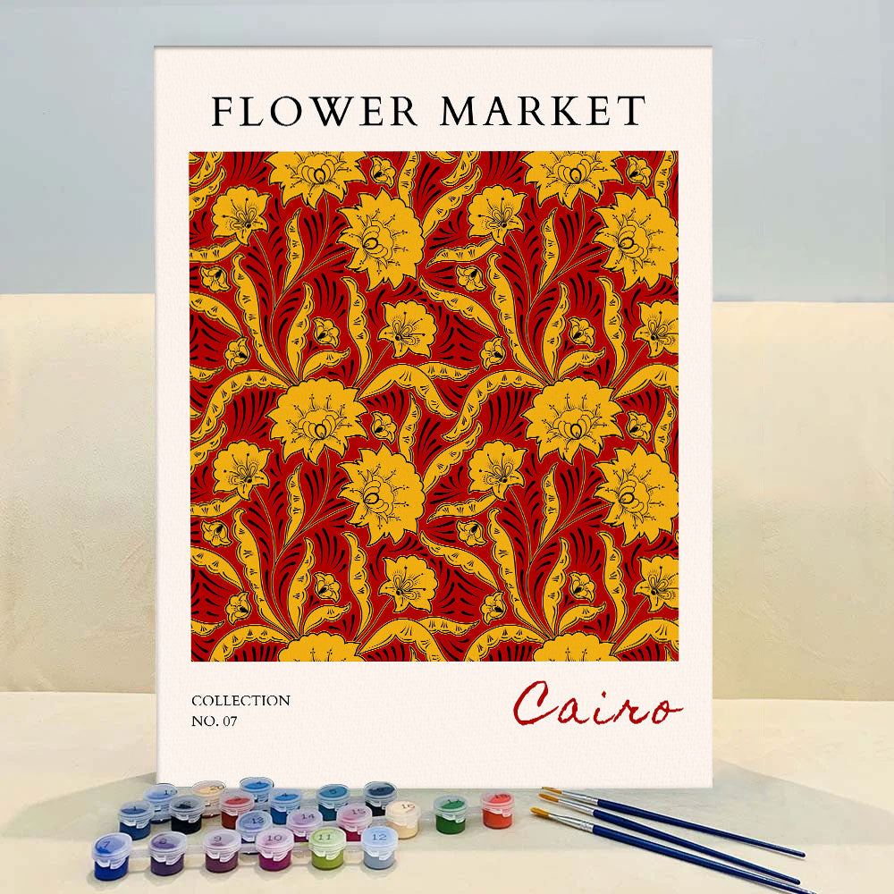 Cairo Flower Market | Paint by Numbers Kit