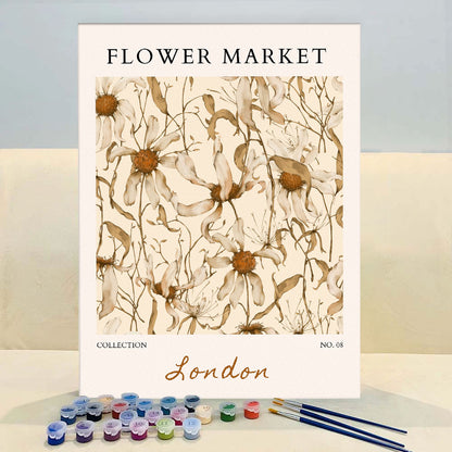 London Flower Market | Paint by Numbers Kit