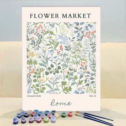 Rome Flower Market | Paint by Numbers Kit