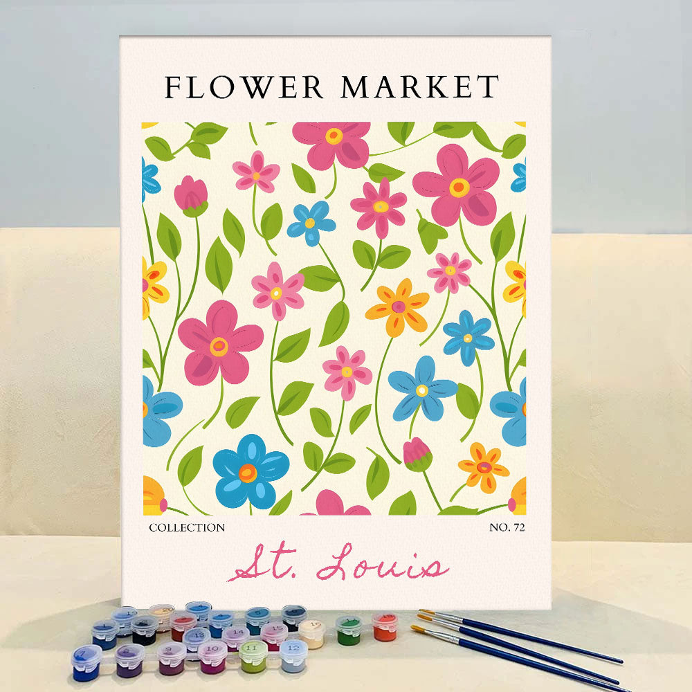 St. Louis Flower Market | Paint by Numbers Kit