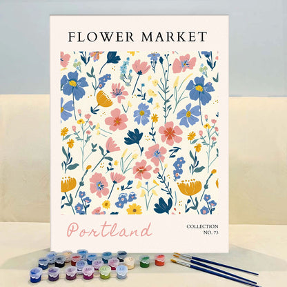 Portland Flower Market | Paint by Numbers Kit