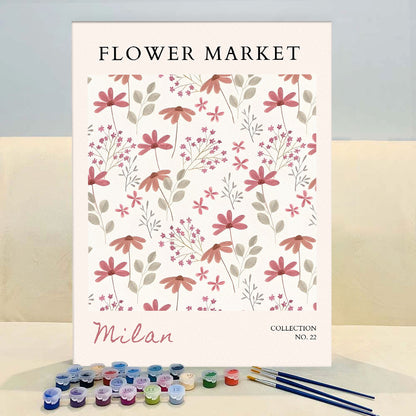 Milan Flower Market | Paint by Numbers Kit