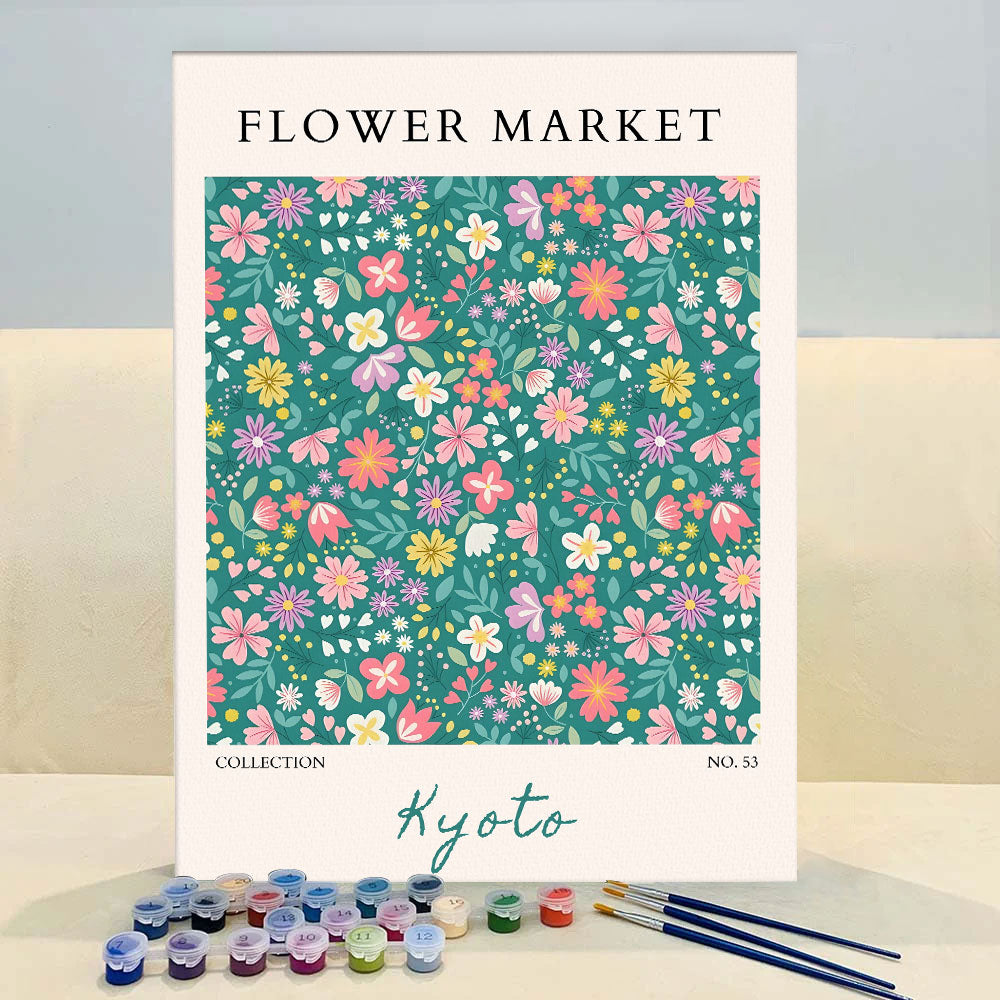 Kyoto Flower Market | Paint by Numbers Kit