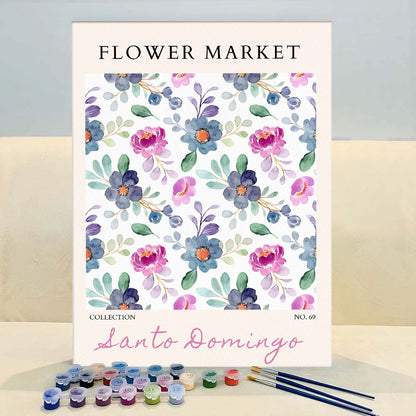 Santo Domingo Flower Market | Paint by Numbers Kit