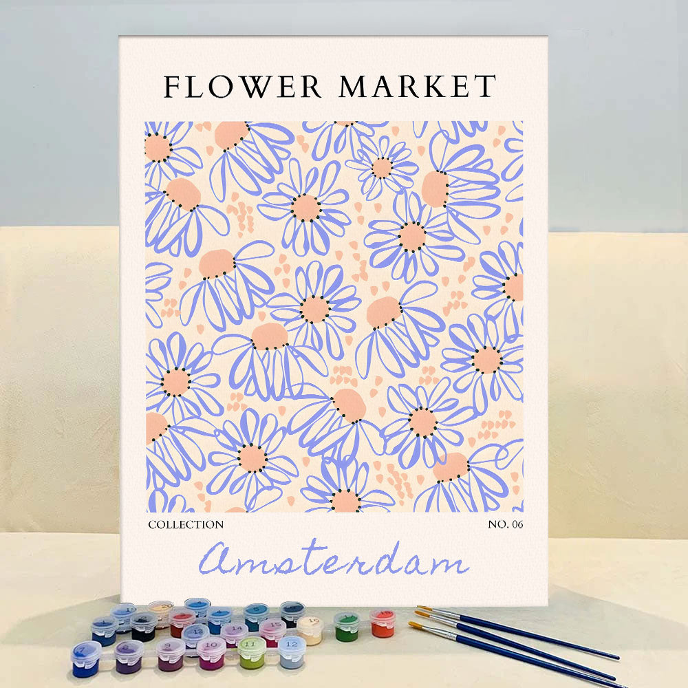 Amsterdam Flower Market | Paint by Numbers Kit