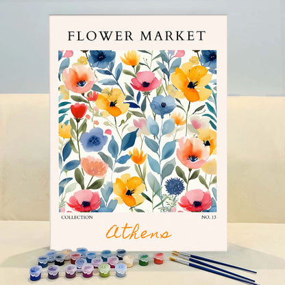 Athens Flower Market | Paint by Numbers Kit