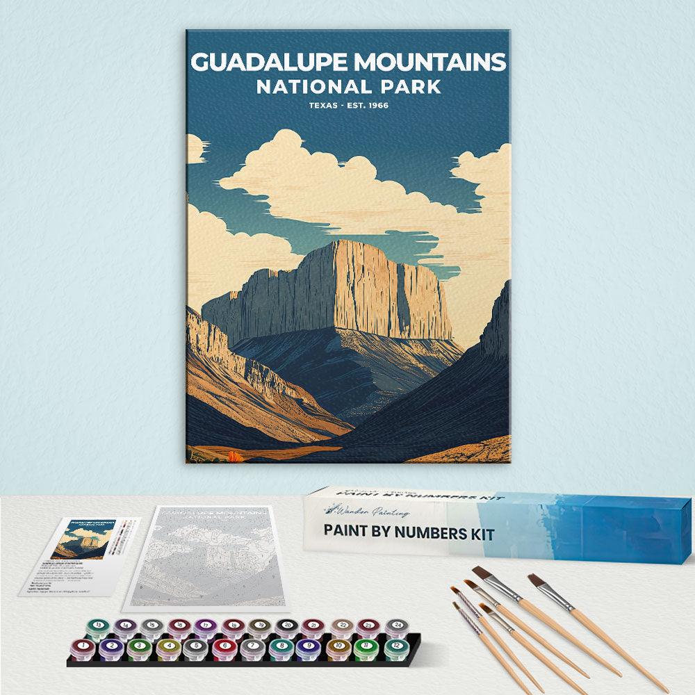 Guadalupe Mountains National Park Heritage Edition | Paint by Numbers Kit