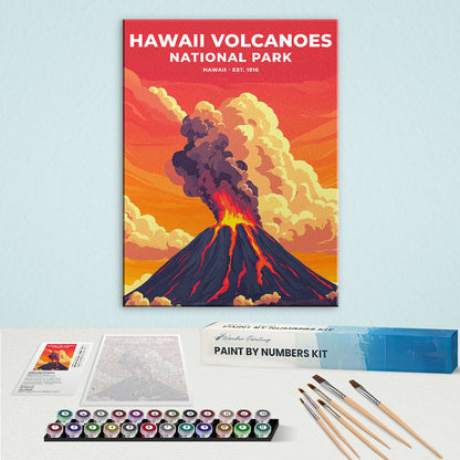 Hawai'i Volcanoes Park Heritage Edition | Paint by Numbers Kit