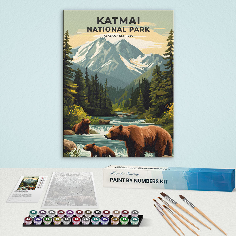 Katmai National Park Heritage Edition | Paint by Numbers Kit