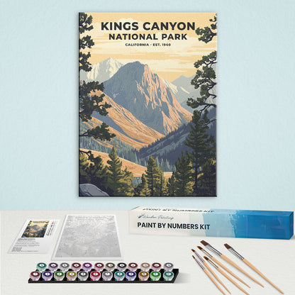 Kings Canyon National Park Heritage Edition | Paint by Numbers Kit