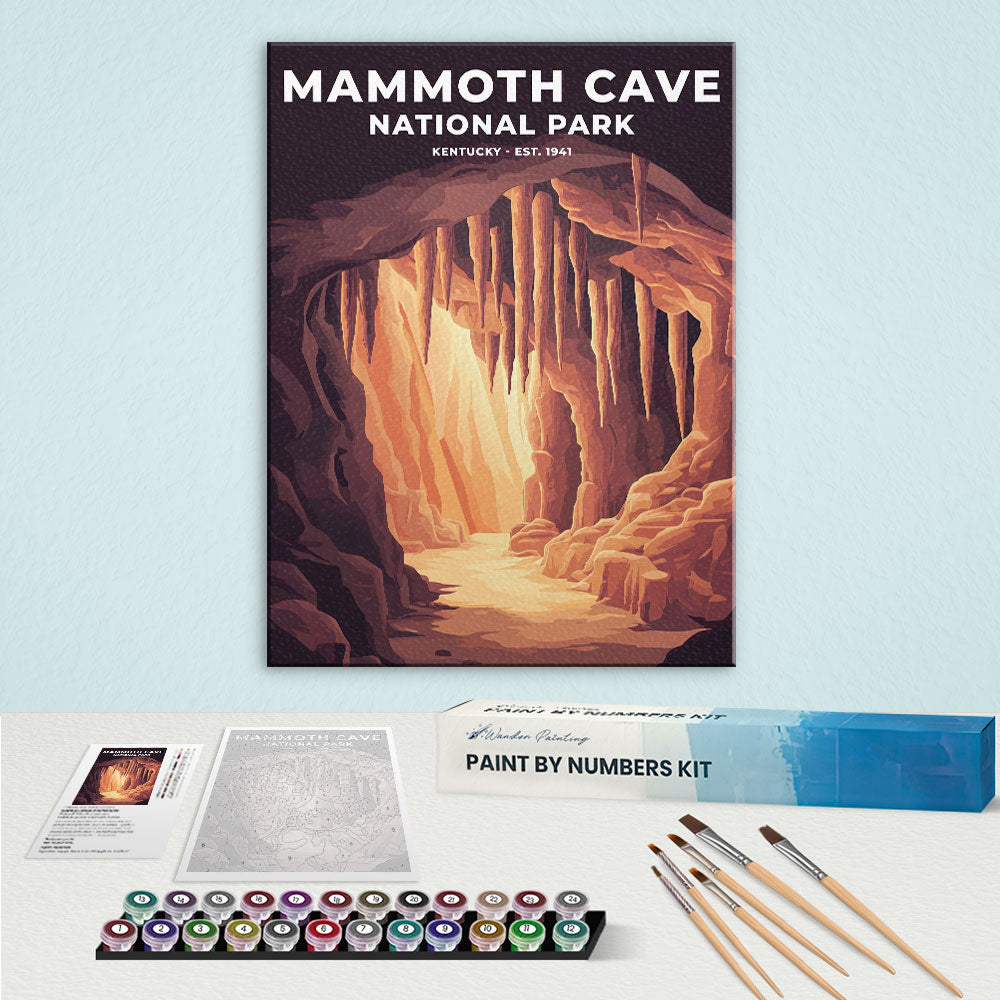 Mammoth Cave Nationalpark Heritage Edition | Malen nach Zahlen Set
