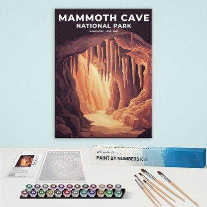 Mammoth Cave Nationalpark Heritage Edition | Malen nach Zahlen Set
