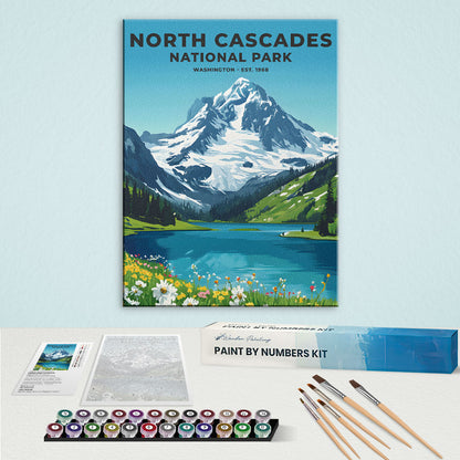 North Cascades National Park Heritage Edition | Paint by Numbers Kit