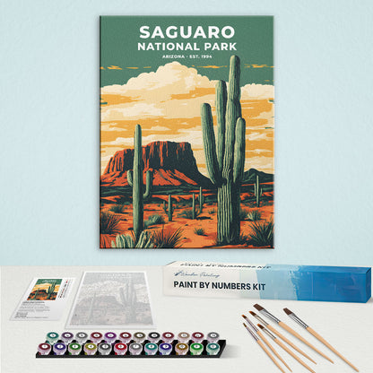 Saguaro National Park Heritage Edition | Paint by Numbers Kit