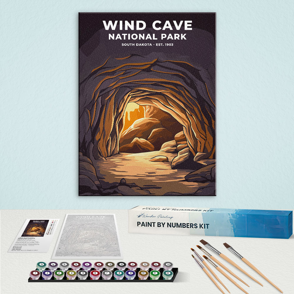 Wind Cave National Park Heritage Edition | Paint by Numbers Kit