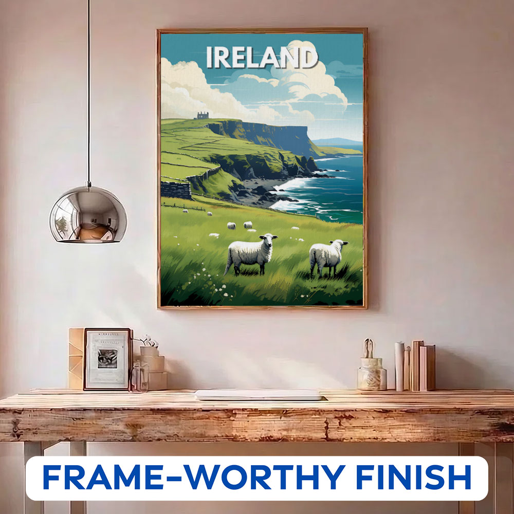 Ireland Travel Poster | Paint by Numbers Kit