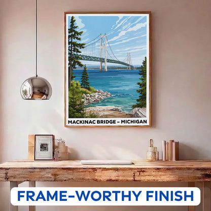 Mackinac Bridge, Michigan | US Landmark | Paint by Numbers Kit