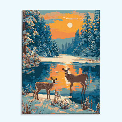 Lake Deer | Paint by Numbers Kit
