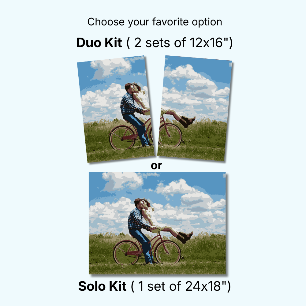 Cycling Through Clouds | Paint By Number Kit