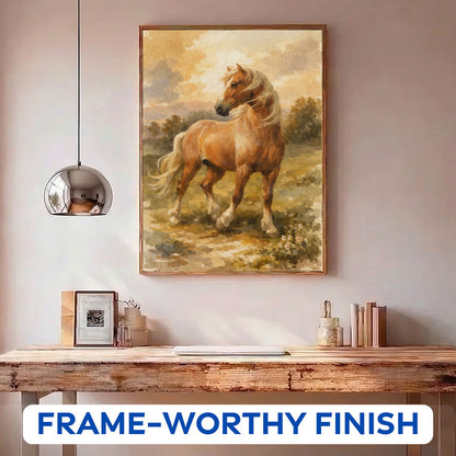 Golden Meadow Horse | Paint by Numbers Kit