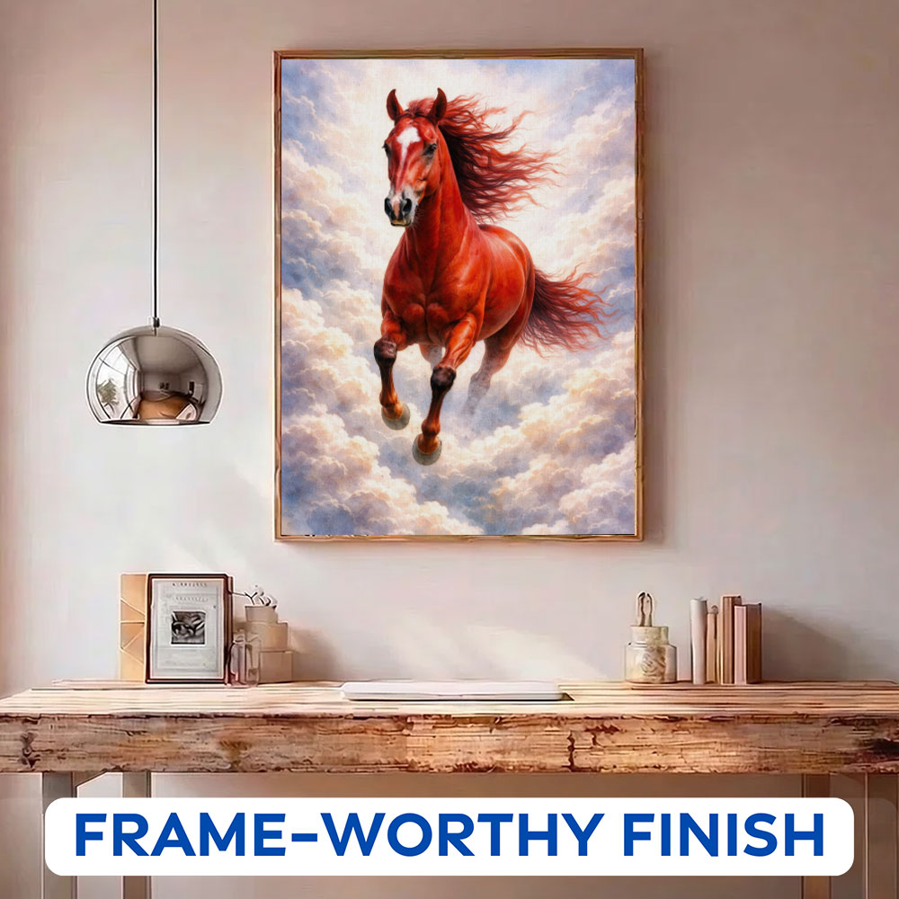 Red Horse in Cloud | Paint by Numbers Kit