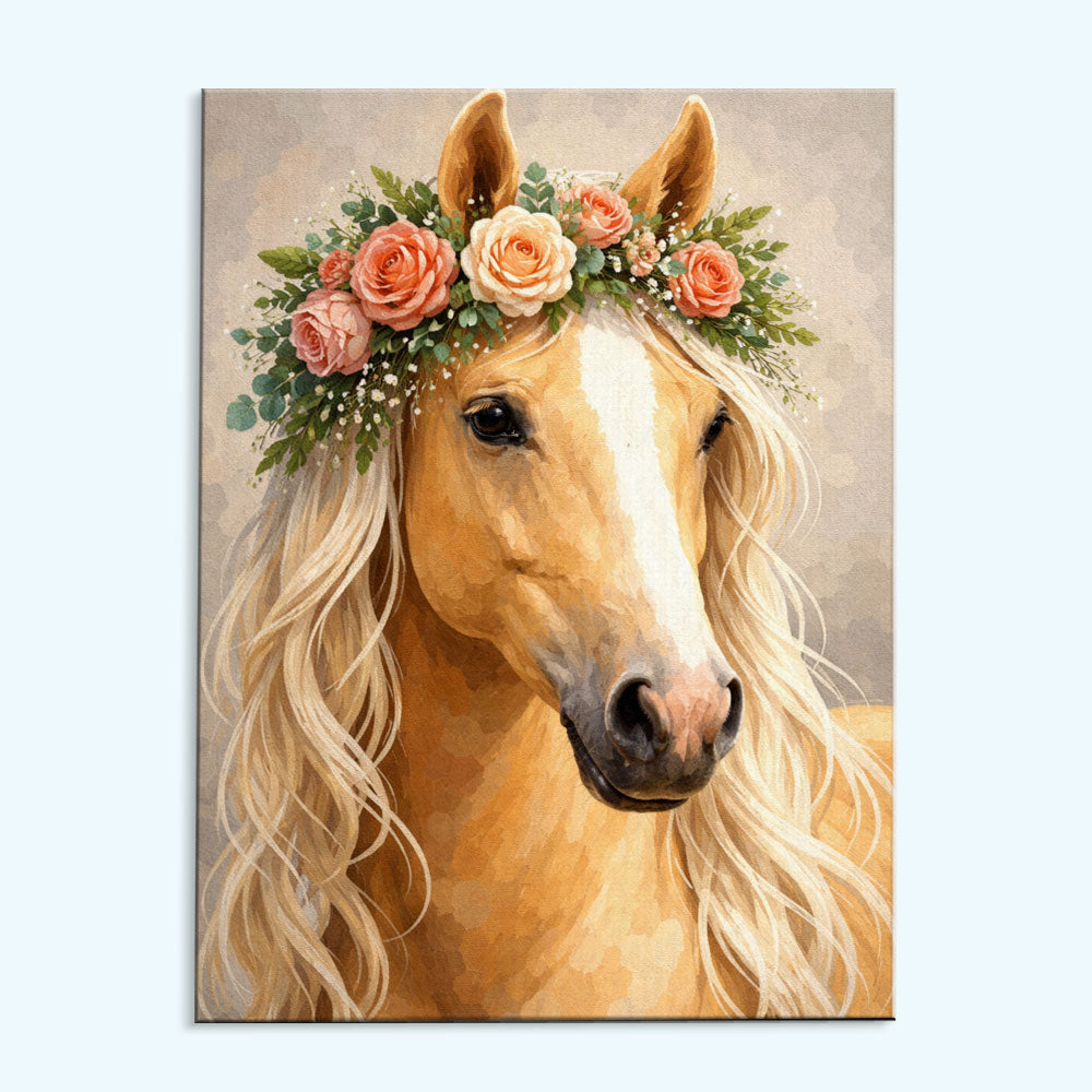 Floral Crown Horse | Paint by Numbers Kit