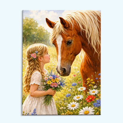 Little Heart, Gentle Horse | Paint by Numbers Kit
