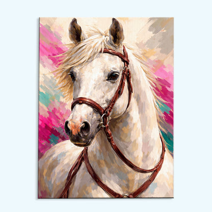 Ivory Radiance Horse | Paint by Numbers Kit