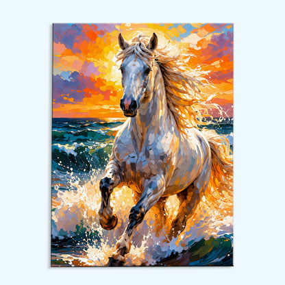 Ocean Fire Horse | Paint by Numbers Kit