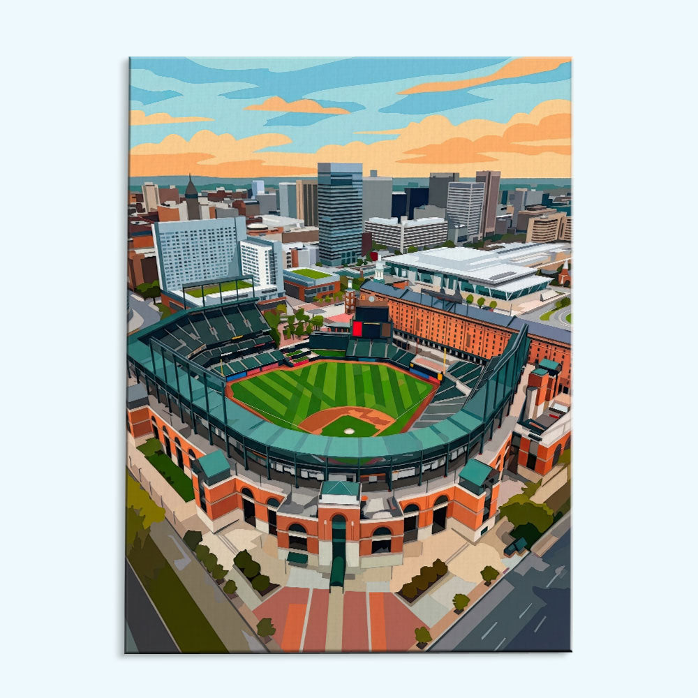 Baltimore Brick Ballpark | Paint by Numbers Kit