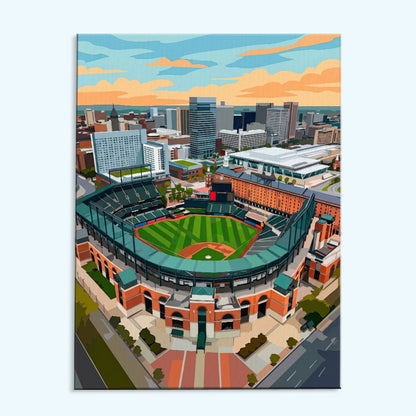 Baltimore Brick Ballpark | Paint by Numbers Kit