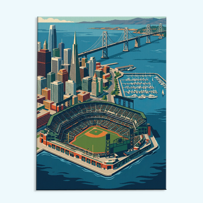 San Francisco Bay Ballpark | Paint by Numbers Kit